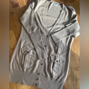 AKRIS Punto Stylish Beige Cardigan with Button Details